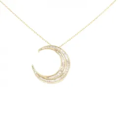 K18YG ムーン ダイヤモンド ネックレス 0.74CT
