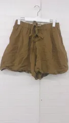 ◇ UNIQLO and JW ANDERSON リネンブレンド ウエストゴム ショート パンツ サイズM ブラウン系 レディース E  【1306240000749】のサムネイル
