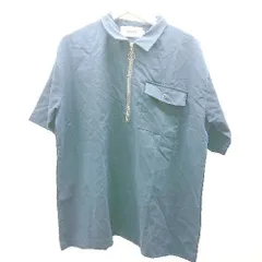 ◇ DOOPZ ドープス ハーフジップ 胸ポケット 薄手 シンプル オシャレ 春夏物 半袖 シャツ サイズS ネイビー系 メンズ E  【1306260002839】のサムネイル