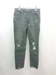 ◇ LEPSIM レプシィム カジュアル デニム ダメージ加工 スキニージーンズ サイズＬ グレー系 レディース E  【1306260005632】
