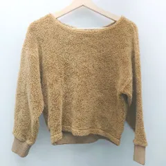 ◇ BAYFLOW ベイフロー ファー生地 モコモコ ふわふわ 袖ゴム シンプル 長袖 ニット サイズ3 ブラウン レディース E  【1306260012234】のサムネイル