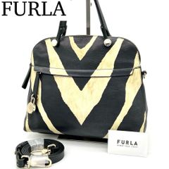 美品】FURLA PIPER ハンドバッグ 2way ハーフムーン ゼブラ柄 - メルカリ