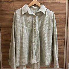 未使用✴︎kapuwa カプワ アリ刺繍ポプリンコットンシャツ ブラウス 
