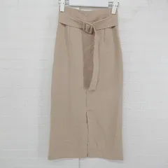 ◇ ◎ N. Natural Beauty Basic バックゴム スリット ロング ナロー スカート サイズS ベージュ系 レディース E  【1306270002232】