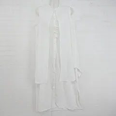 ◇ ◎ ●未使用● riche glamour レイヤード風 涼しげ ノースリーブ 膝下丈 ワンピース サイズM ホワイト レディース E  【1306270006254】のサムネイル