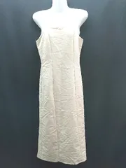 ◇ JUNOAH バックチャック バックスリット キャミソールドレス ロング ワンピース サイズM クリーム レディース E  【1307040038390】のサムネイル