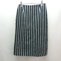 ◇ GALLARDAGALANTE ストライプ柄 サイドジップ 綺麗め 膝丈 タイト スカート サイズ0 ネイビー系 レディース E  【1307040063231】のサムネイル