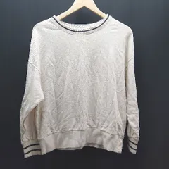 ◇ URBAN RESEARCH Sonny Label クルーネック リブ袖 配色ライン 長袖 トレーナー サイズFREE アイボリー レディース E  【1307040081389】のサムネイル