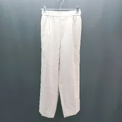 ◇ qualite ウエストゴム センタープレス オフィスカジュアル テーパードパンツ サイズ34 ライトベージュ レディース E  【1307120030337】のサムネイル