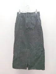 ◇ pageboy ページボーイ デニム生地 チャックフック閉め ロング丈 タイト スカート サイズ26M ブラック系 レディース E  【1307120039927】のサムネイル