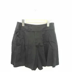 ボールジー BALLSEY トゥモローランド パンツ キュロット ショート ジップフライ 薄手 無地 シンプル 36 黒 ブラック /TT19
