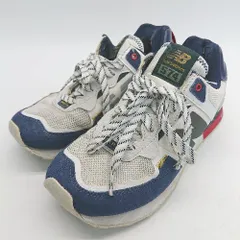 ◇ NEW BALANCE 574 カジュアル おしゃれ お散歩 運動 スニーカー 表記なし ホワイト/ブルー/ブラック レディース E  【1307210014834】のサムネイル