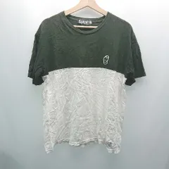 ◇ ABBAT13 サバトサーティーン バイカラー カジュアル ワンポイント 半袖 Tシャツ 表記なし ブラック/ホワイト メンズ E  【1307210038113】のサムネイル