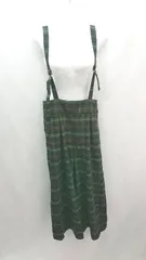 ◇ JEANASIS ジーナシス シンプル カジュアル チェック柄 きれいめ サロペット サイズF グリーン/ブラック レディース E  【1307210040659】