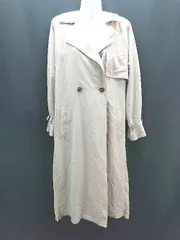 ◇ titivate バックベルト プリーツ素材　ダブルボタン ロング丈 長袖 コート サイズS ベージュ レディース E  【1307210043179】のサムネイル