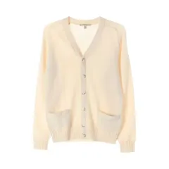 UNIQLO (MEN - XS) ラムウール100%ニットカーディガン