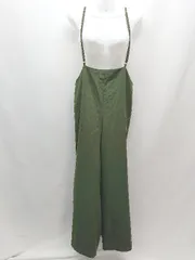 ◇ JUNOAH ジュノア 綺麗め 無地 大人 シンプル オールインワン サイズL カーキ レディース E  【1307210049003】のサムネイル