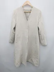 ◇ N. Natural Beauty Basic ノーカラー ロング アンゴラ混 長袖 ブルゾン コート サイズＭ ベージュ レディース P  【1307250031860】のサムネイル