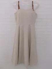 ◇ MAJESTIC LEGON シンプル 大人かわいい 膝下丈 キャミソールワンピース サイズS ベージュ レディース E  【1307250033345】のサムネイル