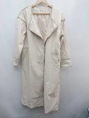 ◇ VANNIE U ヴァニーユー ロング ノーカラー トレンチ 長袖 コート サイズF ベージュ レディース P  【1307250037091】のサムネイル