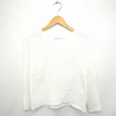 ロペピクニック ROPE Picnic ニット セーター 丸首 シンプル 長袖 38 白 ホワイト /TT19