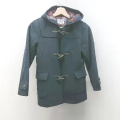 ◇ GLOBALWORK グローバルワーク 裏地チェック柄 冬物 キッズ 長袖 ピーコート サイズ140 ネイビー レディース メンズ E  【1307260017946】