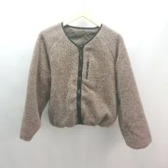 ◇ titivate ティティベイト ボア生地 ジップアップ ポリエステル100％ 長袖 ブルゾン サイズM ブラウン レディース E  【1307260072419】のサムネイル