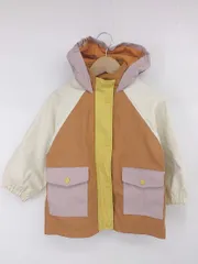 ◇ ZARA かわいい キッズ 子供服 長袖 フード ジャケット サイズ3-4YEARS CM104 ブラウン パープル系 マルチ レディース P  【1308040017996】