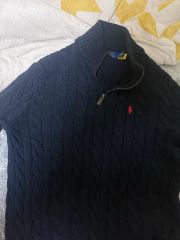 POLO RALPH LAUREN QRハーフジッケーブルニットLサイズ - メルカリ