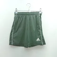 ◇ adidas アディダス ウエストゴム キッズサイズ ロゴ刺繡 ハーフパンツ サイズ150 ブラック メンズ E  【1308160031353】