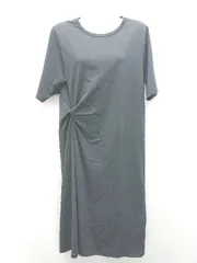 ◇ AZUL BY MOUSSY カジュアル シンプル 無地 お出かけ 五分袖 ロング丈 ワンピース サイズS ブラック レディース E  【1308160066157】のサムネイル