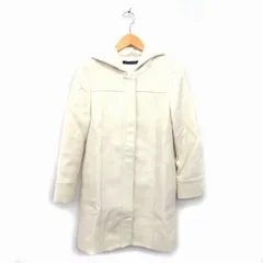 グリーンレーベルリラクシング ユナイテッドアローズ green label relaxing コート アウター フード ミドル ウール ジップアップ 無地 38 白 ホワイト /NT16