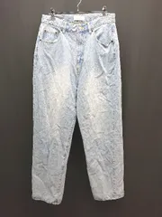◇ remer リメール ステッチ シンプル おしゃれ カジュアル ダメージ加工 デニムパンツ サイズM ブルー レディース E  【1308290004401】のサムネイル