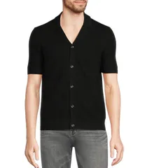 ムラノ メンズ トップス シャツ セーター Murano Short Sleeve Sweater Camp Shirt Black ブラック
