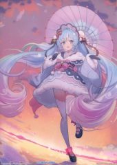 [중고] 포스터 눈 미쿠 올스타즈 A4 클리어 포스터 눈 미쿠 2023 [이치 반 쿠지 눈 미쿠 ~ SNOW MIKU ALL STARS ~] S 상