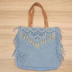 未使用品】アナンズ ボールフリンジBAG ビーズ付き ハンドバッグ タグ 
