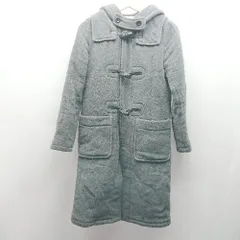 ◇ BEAMS HEART フロント留め具 ウール使用 秋冬向け 大人カジュアル フードあり 長袖 コート サイズ0 グレー レディース E  【1308290024614】のサムネイル