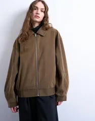 トップショップ レディース アウター ジャケット・ブルゾン キルティング スエード ジャケット Topshop faux suede super oversized quilted lined bomber jacket with patch pockets
