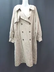 ◇ apres jour mignon フロントボタン バックスリット ロング丈 長袖 トレンチコート サイズLL ベージュ レディース E  【1308290036372】のサムネイル
