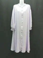 ◇ ◎ ●未使用● archives アルシーヴ フロントボタン ガーリー 長袖 ロング ワンピース サイズM パープル レディース E  【1308290035955】