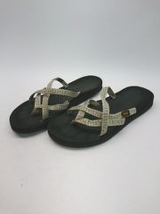 ◇ Teva ブランドロゴ シンプル カジュアル 夏 シンプル トングサンダル 表記なし グリーン ベージュ レディース メンズ E 【1308290068083】