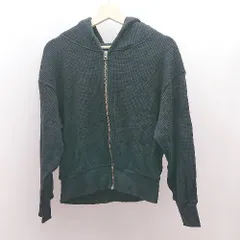 ◇ natural couture ジップアップ フード ワッフル生地 長袖 パーカー 表記なし ブラック レディース E  【1308290068021】のサムネイル
