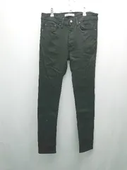 ◇ ZARA ザラ 無地 ストレート シンプル スキニーデニムパンツ サイズ40 ブラック レディース E  【1309040001527】