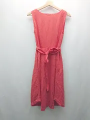 ◇ ◎ ef-de エフデ ラウンドネック 無地 タック ロング ワンピース サイズ7 レッド レディース E  【1309040002470】のサムネイル