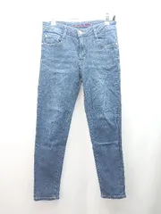 ◇ HK WORKS LONDON ジップフライ カジュアル 革パッチ デニムパンツ サイズ61-87 ブルー レディース E  【1309040019522】のサムネイル