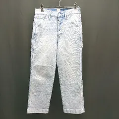 ◇ GAP ギャップ フロントボタン ストレート カジュアル ブランドロゴ デニムパンツ サイズ26 ライトブルー レディース E  【1309040032439】