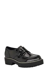 カルバンクライン レディース シューズ オックスフォード モンクストラップ モンク Calvin Klein Saundee Monk Strap Shoe Black Patent ブラックのサムネイル