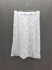 ◇ closet story サイドファスナー バックウエストゴム ロング ストレート スカート 表記なし ライトブルー レディース E  【1309040041110】