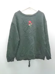 ◇ COOOPER ラウンドネック プルオーバー 裏起毛 薔薇 刺繡 長袖 トレーナー サイズS ブラック メンズ E  【1309040047709】のサムネイル