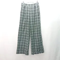 ◇ PAGEBOY ウエストゴム チェック柄 カジュアル ワイドパンツ サイズM グレー レディース E  【1309040057593】のサムネイル